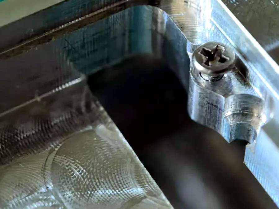 6061 aluminum component during CNC milling